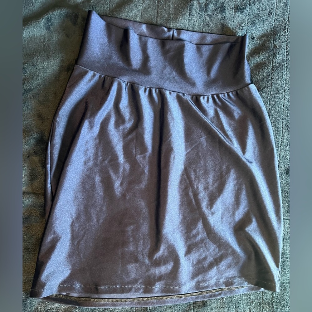Hand Crafted Dark Blue Mini Skirt
